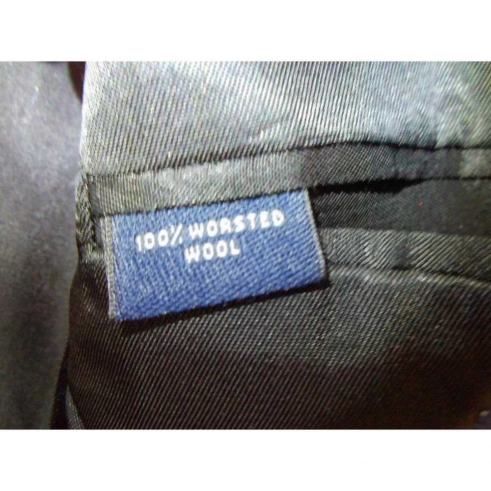Brooks Brothers 100% Worsted Wool Blazer Jacket‎ Black Sz 43 L Union Made USA